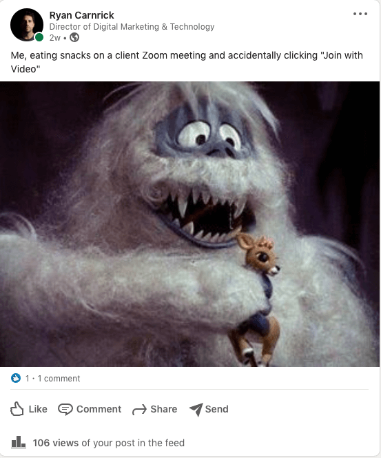 LinkedIn Zoom Camera & Snacks