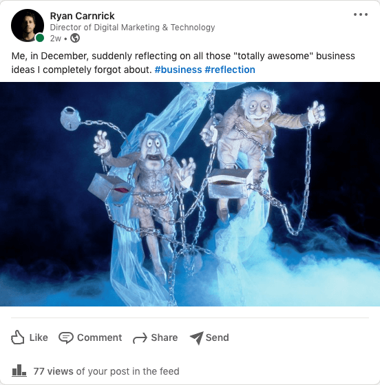 LinkedIn past dreams I forgot haunting me