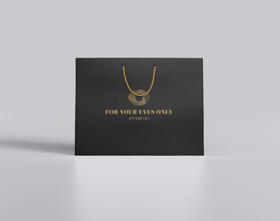 For Your Eyes Only Bag Design Front