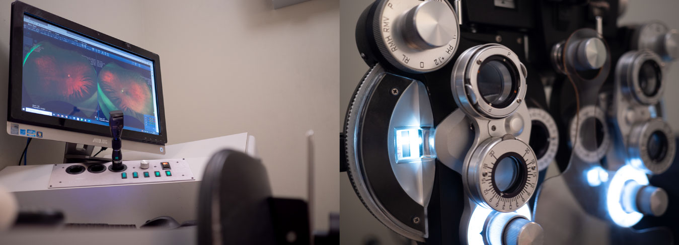 sophisticated eye machines for eye doctors to see into your skull