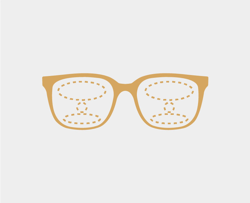 bi focal glasses icon