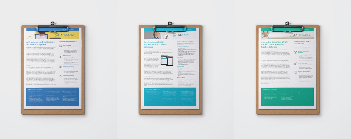 Healthcare datasheet design