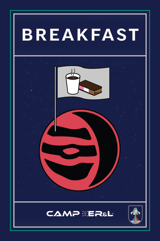 Camp ERL Breakfast Poster Design