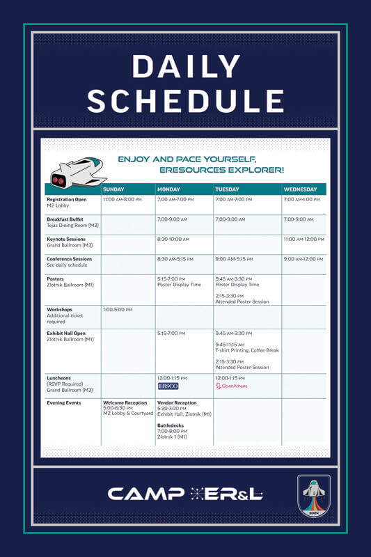Camp ERL Daily Schedule Poster Design